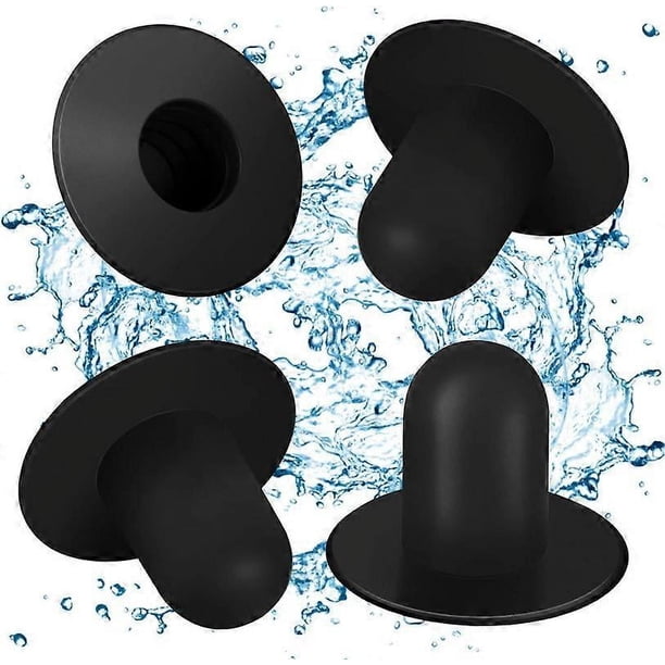 Juego de 4 clavijas de repuesto para piscina (negras) - Tapones para orificios de filtro de bomba de filtro para piscina enterrada