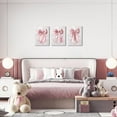thumbnail image 3 of JANS.NO1 Bow Pictures Girls Bathroom BedroomJANS.NO1 , Bow Wall Art (Pink), 3 of 6