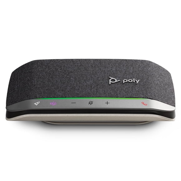 Altavoz inteligente portátil personal Poly Sync 20 USB-C (Plantronics) - Batería de larga duración - Reducción de ruido/eco - Funciona con Teams (certificado), Zoom, PC, Mac, dispositivos móviles - Ex