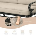thumbnail image 5 of Gymax Patio Swing Glider Chair Rocking Loveseat Bench for 2 Persons w/ Beige Cushions, 5 of 10