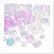 DIY Jewelry Making Kit - 100 Pcs Resin Beads Charms Cabochons, Flower Butterfly Shell Shape Loose Bead Set