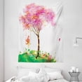 thumbnail image 1 of Apartment Decor Wall Hanging Tapestry, Spring Blossoming Tree and Dreaming Girl on Swing Chilhood Memories Artsy Watercolor Image, Bedroom Living Room Dorm Accessories, 60 X 80 Inches, by Ambesonne, 1 of 1