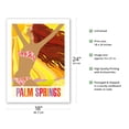 thumbnail image 2 of Palm Springs - California Sun - Vintage Airline Travel Poster c.1960s - Bamboo Fine Art 290gsm Paper Print (Unframed) 18x24in, 2 of 4