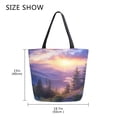 thumbnail image 5 of FORMRS Womens Canvas Tote Bag with Zipper Inner Pocket Shoulder Handbag, Beautiful Mountain, 5 of 7