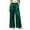 Green, variant on VBVC Women's Satin Wide Leg Pants , Silky Pull On Trousers For Women , Ladies' Elegant Flowy Pajama Bottoms with Pockets, Black , S-3XL