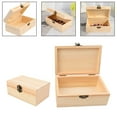 thumbnail image 5 of Dleadar Pine Wooden Jewelry Box Buckle Flip Storage Box Postcard Storage Box Dustproof Home Decor, 5 of 10