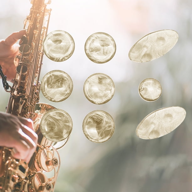 Piezas de repuesto para saxofón soprano Instrumentos musicales Accesorios para saxofón (Beige)