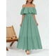 thumbnail image 4 of Vestido ZESICA 2025 de verano con volantes y hombros descubiertos, 4 of 6