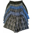 thumbnail image 5 of ToBeInStyle Boys' Pack of 6 Assorted Cotton-Blend Tartan Patterned Boxer Shorts - Small, 5 of 6