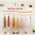 thumbnail image 3 of Gold Clothing Rack for Boutiques, Wall Mounted Retail Display Garment Rack for Houseware, Chrome Rolling Racks for Clothes Stores and Commercial, 3 of 4
