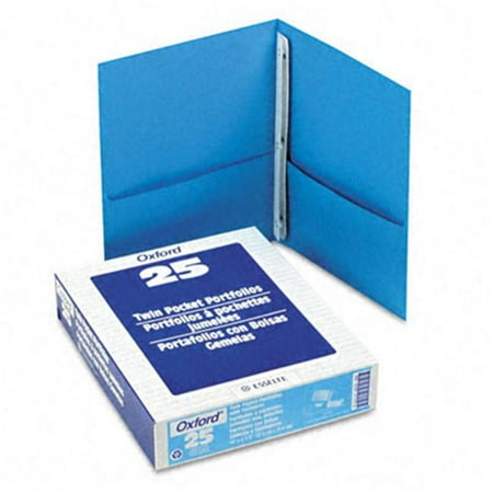 Esselte Pendaflex 57701 Paper Twin-Pocket Portfolio Tang Fasteners Letter 1/2 Capacity Blue 25/Box