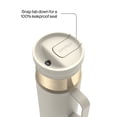 thumbnail image 4 of Contigo 20 oz Stainless Steel Travel Mug Tumbler – Leak-Proof Insulated Coffee Mug, Keeps Drinks Hot, Side Handle, Cream/Champagne, 4 of 7