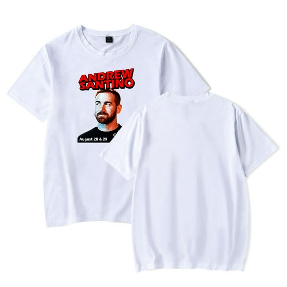 Andrew Santino T-Shirt Merch For Women/Men Unisex Summer Short Sleeve Tshirt Tee Hiphop Fashion Streetwear