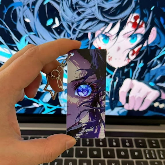 Demon Slayer acrylic eye strip pendant luminous love pillar transparent card animation periphery