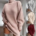 thumbnail image 1 of REDHOTYPE Femmes Col Roulé Chunky à Manches Longues Tops Couleur Bloc Pull Tricoté Pull-Over, 1 of 1