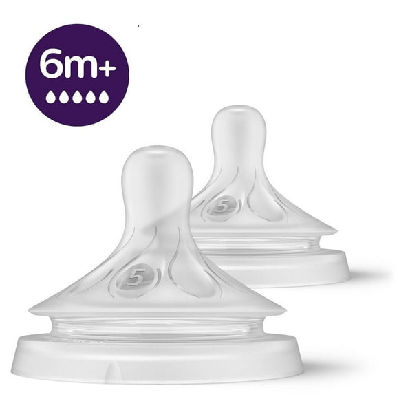 Tétine Natural Response Philips Avent à débit no 5, 6 mois et plus, emb. de 2, SCY965/02