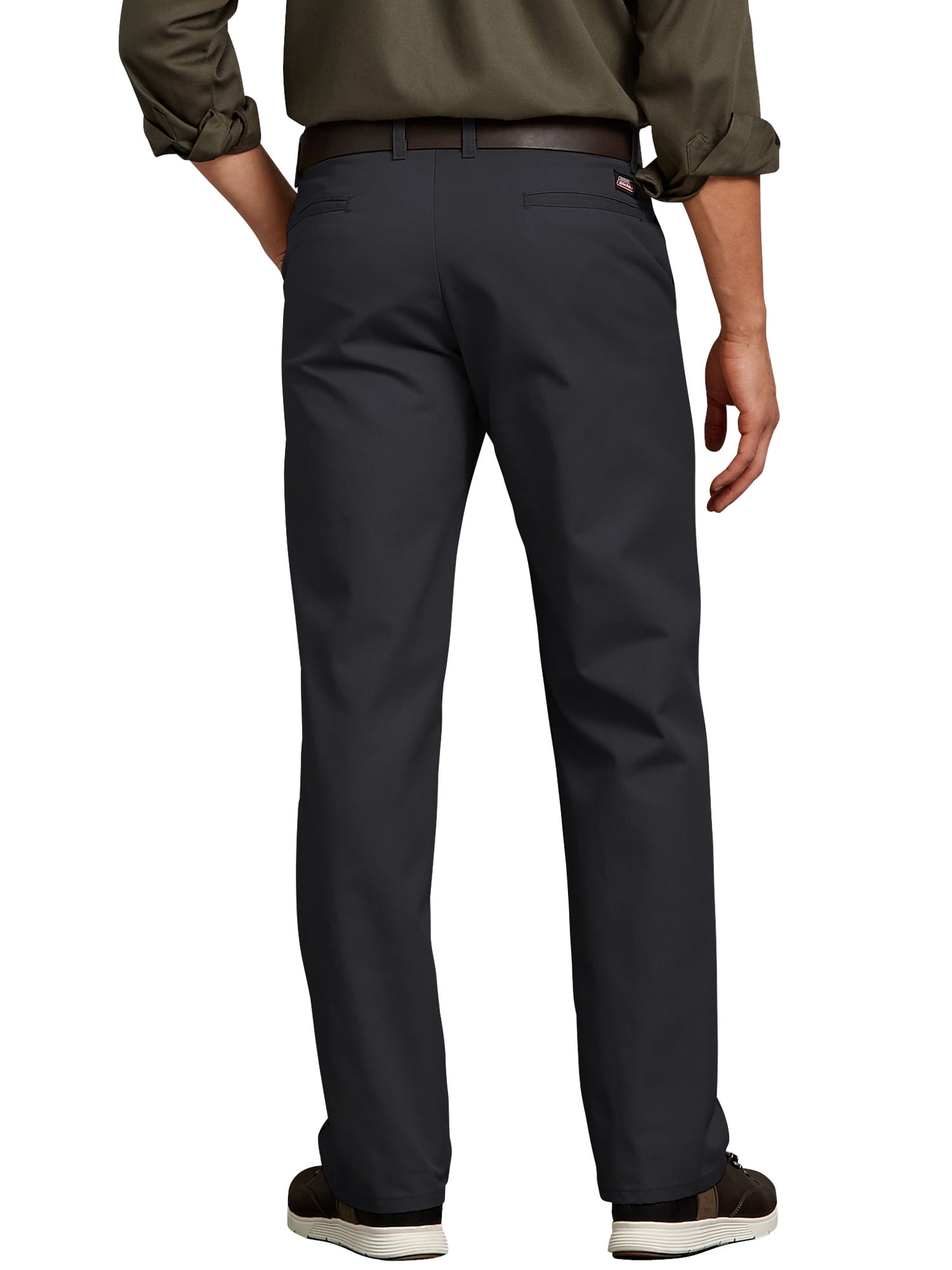 Genuine Dickies Mens Flat Front Flex Pant, Slim Fit