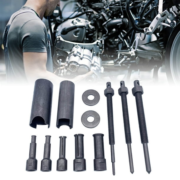 Herramienta de extracción de cojinetes de motocicleta, 12 piezas Cojinete interno de motocicleta Herramienta de extracción de cojinetes internos de motocicleta Extractor de extracción d