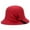Red, variant on Women's Adult Vintage Woolen Basin Hat Warm Winter Cloche Cap with Leaf Applique Decor Elegant Fashion Headwear for Outdoor Travel Everyday Casual Apparel