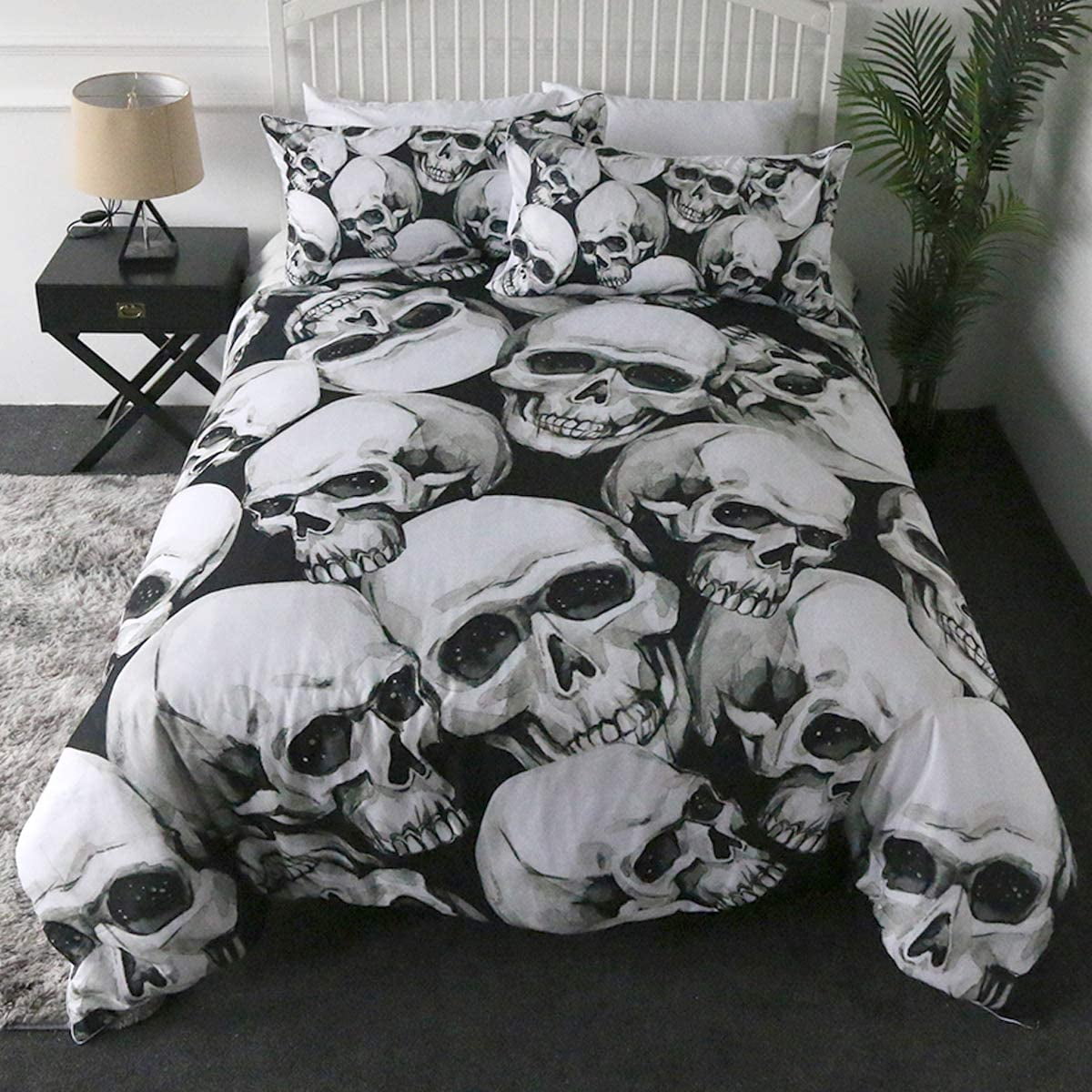 3D Skeleton Duvet Cover Queen Size 