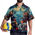 thumbnail image 4 of Love Men's Short Sleeve Casual Printed Button Down Beach Shirts, 4 of 6