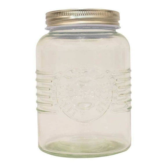Frasco Prichos con Tapa de Vidrio Grande Transparente