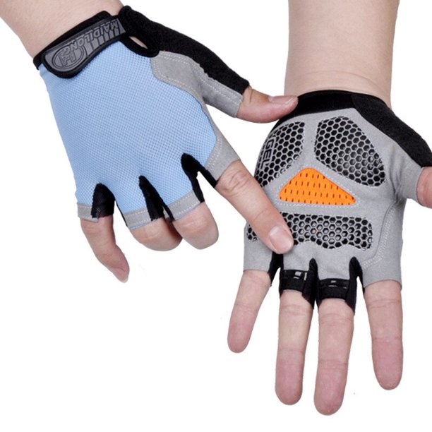 Guantes con mancuernas para hombre y mujer, manoplas antideslizantes transpirables de medio dedo para levantamiento de pesas, gimnasio, entrenamiento físico, ciclismo Fivean Guantes deportivos
