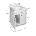 thumbnail image 5 of Brookings 25 Inch Bathroom Vanity with Top, Ready to Assemble, Sherwin Williams® White – Design House, 584888, 5 of 23