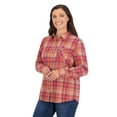 thumbnail image 3 of Women's ZeroXposur Lisbon Flannel Shirt Color: Green Madras Size: SMALL, 3 of 4