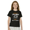 thumbnail image 4 of Dont Push Buttons Video Gamer Crewneck T Shirts Boy Girl Teen Brisco Brands L, 4 of 6
