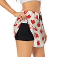 thumbnail image 2 of Disketp Happy Canada Day Print Women's Shorts Workout Shorts for Athletic Gym Running Shorts with Phone Pockets XX-Large, 2 of 8
