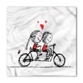 thumbnail image 1 of Bicycle Bandana, Couple Cycling Together, Unisex Head and Neck Tie, by Ambesonne, 1 of 2