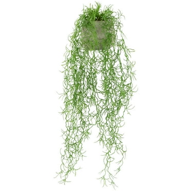 22" Artificial Cascading Succulent Plant in Gray Stone Pot