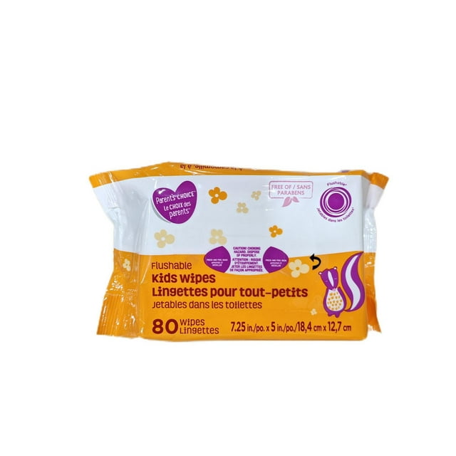 Parents Choice Flushable Kids Wipes