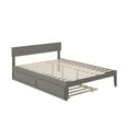 thumbnail image 3 of AFI Boston 14" Queen Wood Platform Bed Frame with Twin XL Trundle, Grey, 3 of 5