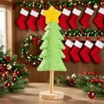 thumbnail image 5 of Christmas Ornaments 2025,2 Pcs Green Furry Christmas Trees Tabletop Decor Green Christmas Tree Centerpiece Plush Christmas Tabletop Plush Christmas Tree Centerpieces Decor for Holiday Table Home, 5 of 6