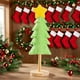 thumbnail image 5 of Adornos navideños, adornos navideños, regalos navideños, adornos de madera para mesa de árbol de Navidad, adornos de madera maciza de pie, base decorativa, artesanías, colgantes, 5 of 6