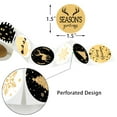 thumbnail image 6 of Christmas Stickers Labels 500PCS Black & Gold Faux Glitter for Holiday Christmas Party Decoration, 6 of 6