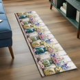 thumbnail image 3 of 2'x6' Rug Runners for Hallways Kitchen, Daisies Flowers Non Slip Entryway Beside Floor Carpet Runner, Bottle Floral Vintage Watercolor Washable Laundry Room Bedroom Throw Rugs Mat for Family Pet, 3 of 8