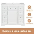 thumbnail image 5 of 36" Six Drawers Bathroom Vanity without Sink,Modern Undermount Bathroom Sink Cabinet with Multi-Functional Drawer Divider, Adjustable Shelf,White, 5 of 9