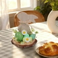 thumbnail image 4 of Easter Bunny Wooden Table Centerpiece Signs, Easter Egg Ornaments, Easter Decorations for the Home, Rustic Tiered Tray Farmhouse Decor for Gifts, 4 of 6