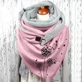 thumbnail image 2 of Women Colorful Dandelion Print Cotton Winter Warm Button Up Scarf, 2 of 3