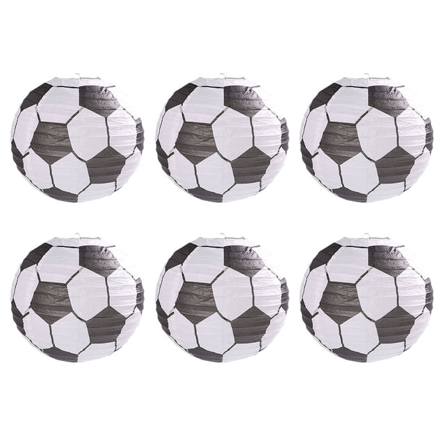 Houderco 6Ud Linternas Decorativas Colgantes De Forma Fútbol Para Uso Interior Y Exterior