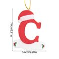 thumbnail image 3 of Colgante de letras para decoración de árbol de Navidad, 26 letras de la A a la Z, para el hogar, vacaciones, adornos de madera, Navidad, Año Nuevo 2025, 3 of 5