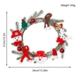 thumbnail image 6 of Christmas Wreath with Bell, Holiday Indoor Outdoor Decorative Garland Window Door Hanging Party Favor, 6 of 6