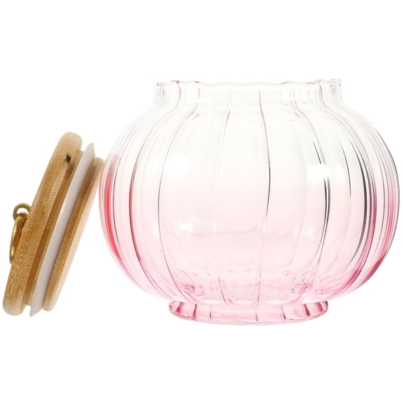 ACDANC Glass Storage Jar Airtight Grain Coffee Bean Sugar Container Kitchen Jar Japanese-Style Flower Petal Storage