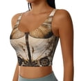 thumbnail image 2 of Rateoe Vintage Dragonfly Artwork Print Womens' Sports Bras Scoop Neck Sports Vest- Padded U Back Seamless High Impact Support-Medium, 2 of 8
