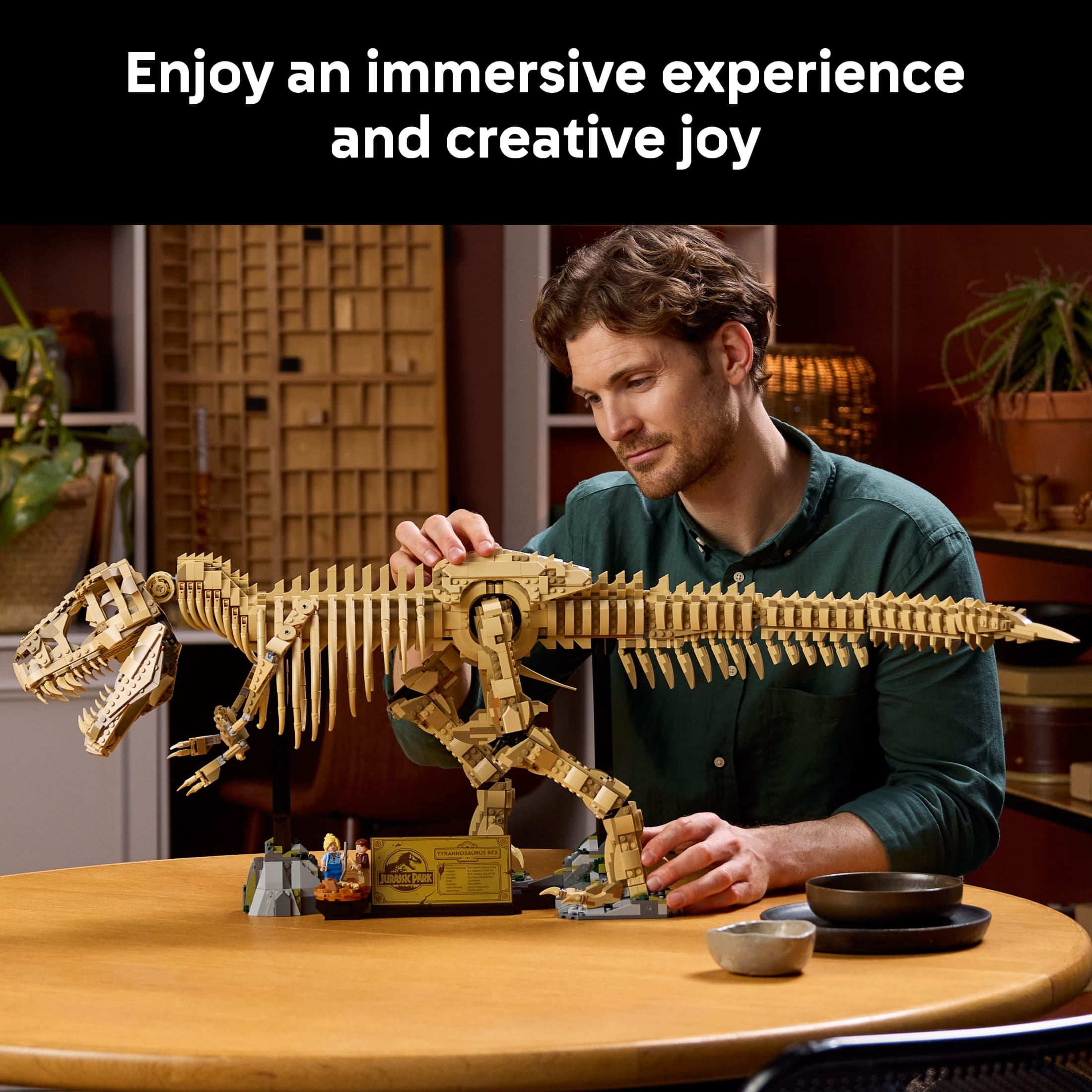 LEGO Jurassic World Dinosaur Fossils: Tyrannosaurus Rex - Building Set for Adults, Ages 18+ - Dinosaur Gift for Movie Lovers - Collectible Home Decor for Bedroom, Office, or Any Room - 76968