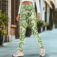 thumbnail image 4 of COEQINE Women Hip Lift Yoga Leggings with Pockets High Waisted Buttery Soft Tummy Control Full-Length Pants Frog Avocado Yellow No See Through Comfortable Tights, 3XL, 4 of 7