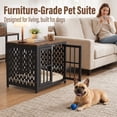 thumbnail image 3 of TIME RAY 26" Dog Crate Furniture, Heavy-Duty Metal Dog House, Decorative Pet House that Doubles as an Indoor Side Table, Antique Black, 3 of 7